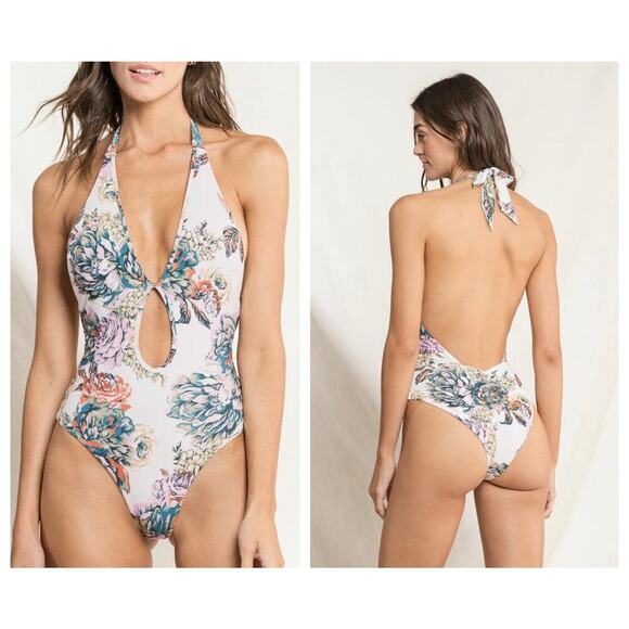 Maaji Jacobean Maia Plunge One Piece Size Medium - Picture 2 of 9